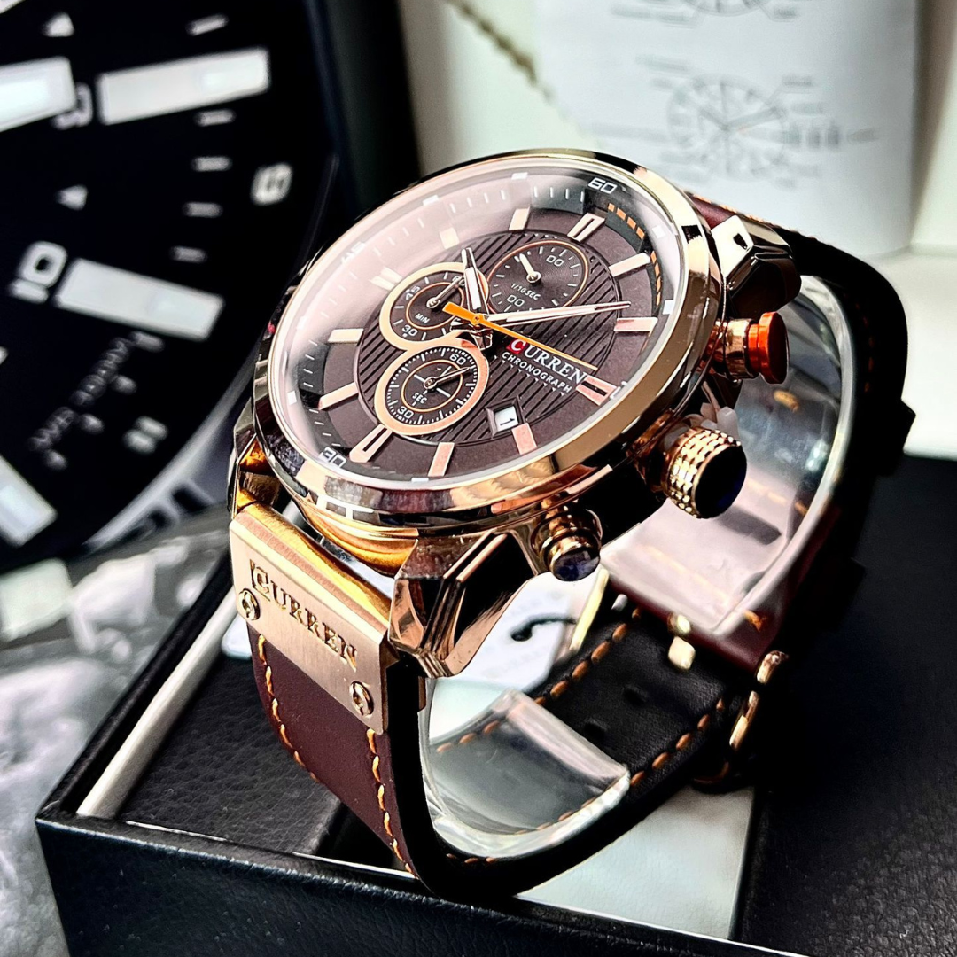 Reloj Curren 8291 Para Hombre Pulso Cuero